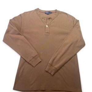 Ralph Lauren long sleeve tan shirt